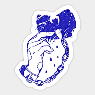 manacles handcuffs wutang blue Sticker